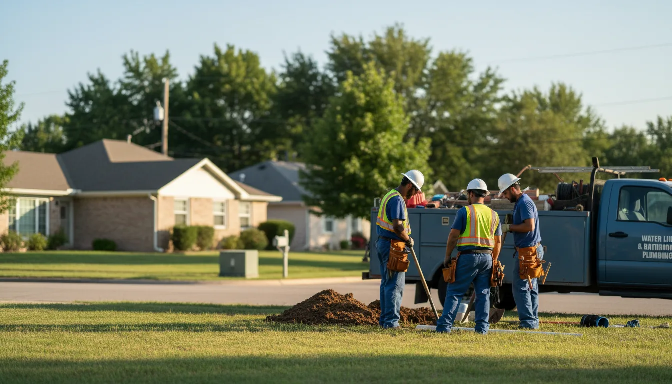 Residential water line and bathroom plumbing service in Rutland, IA